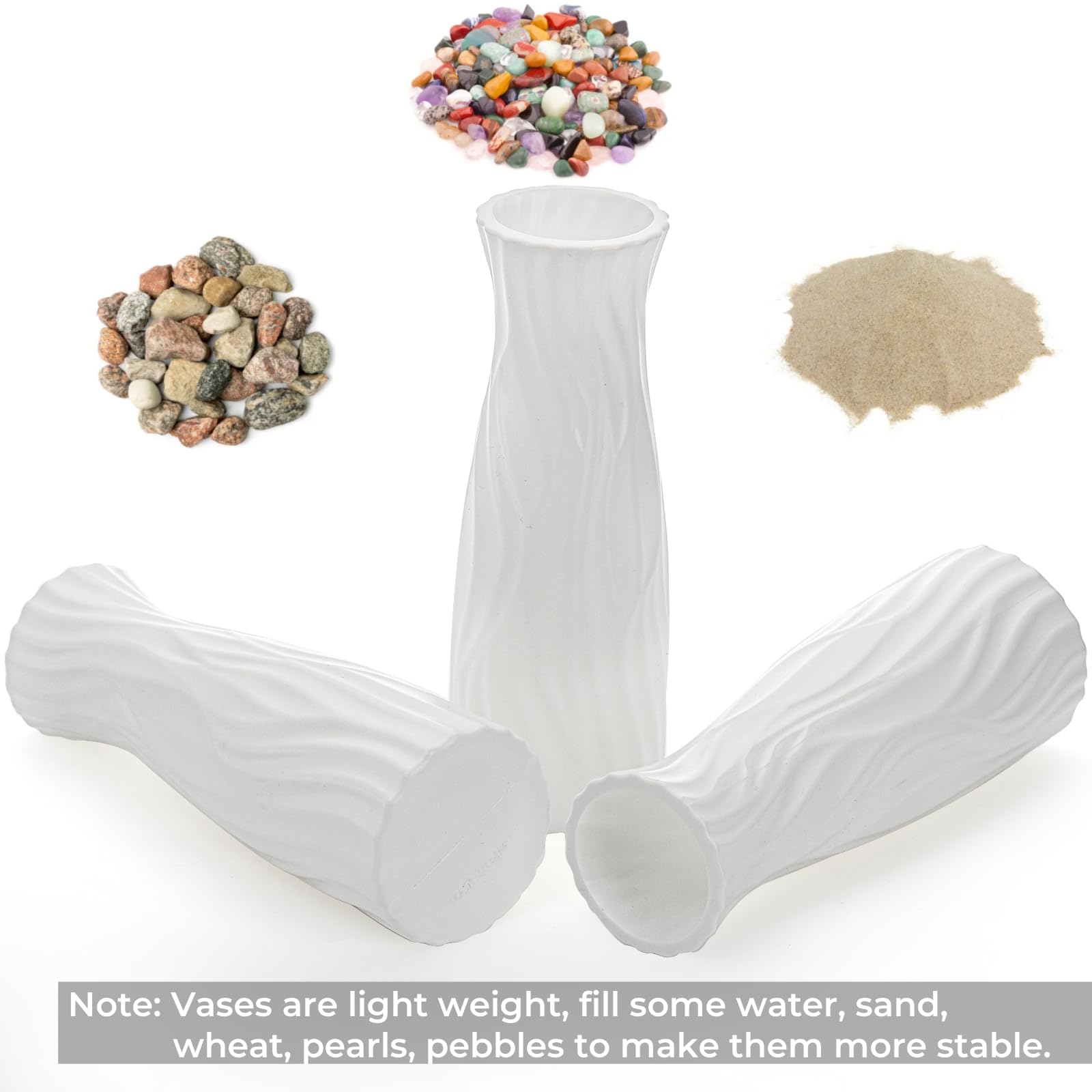 SOUJOY elegant white bud vases enhance minimalist home decor.