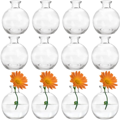 SOUJOY mini round glass bud vase, perfect for petite floral accents on any table