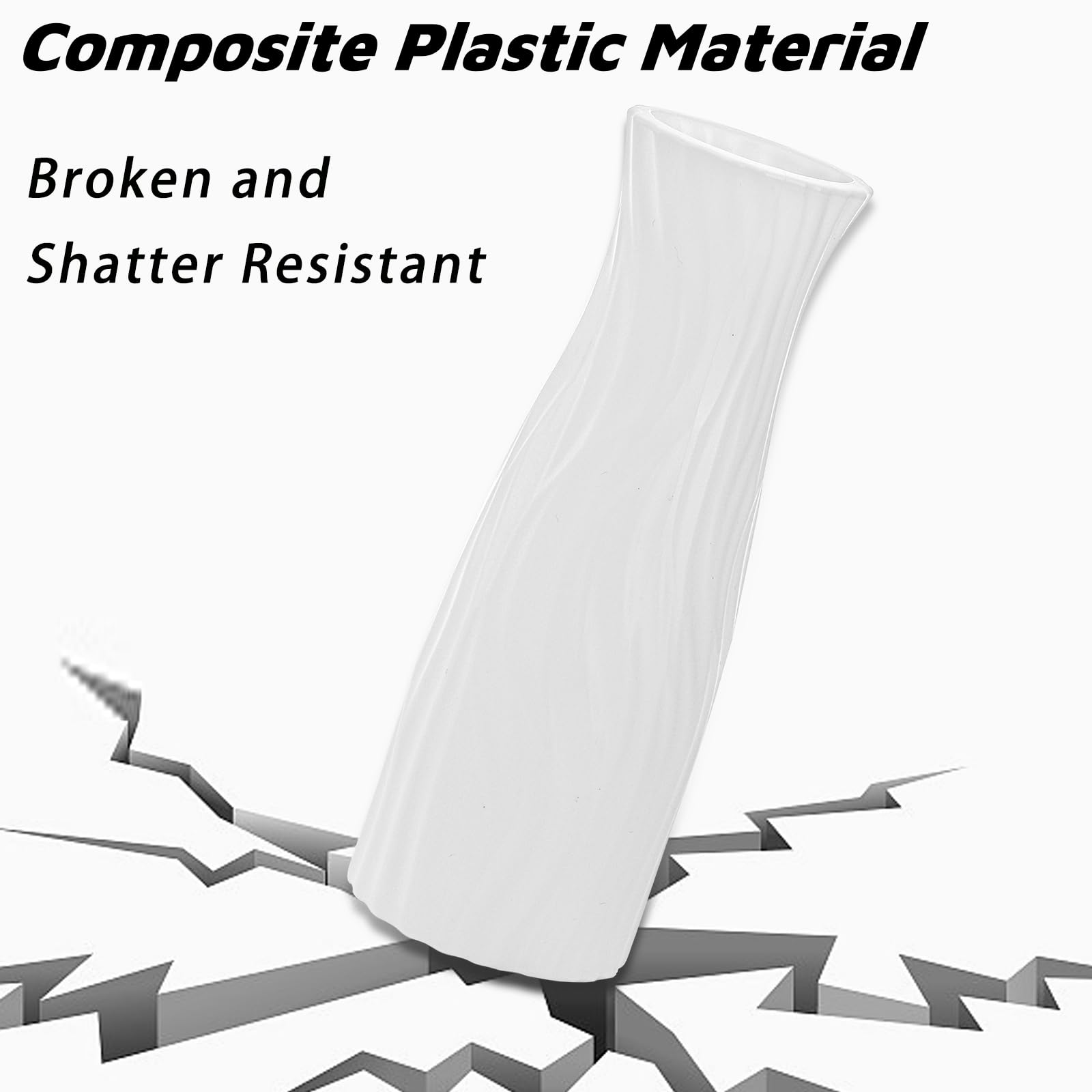 SOUJOY stable, non-slip base vases stay steady with light arrangements.