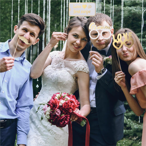 Soul Shift bridal photo booth prop kit enhances guest fun and memories.