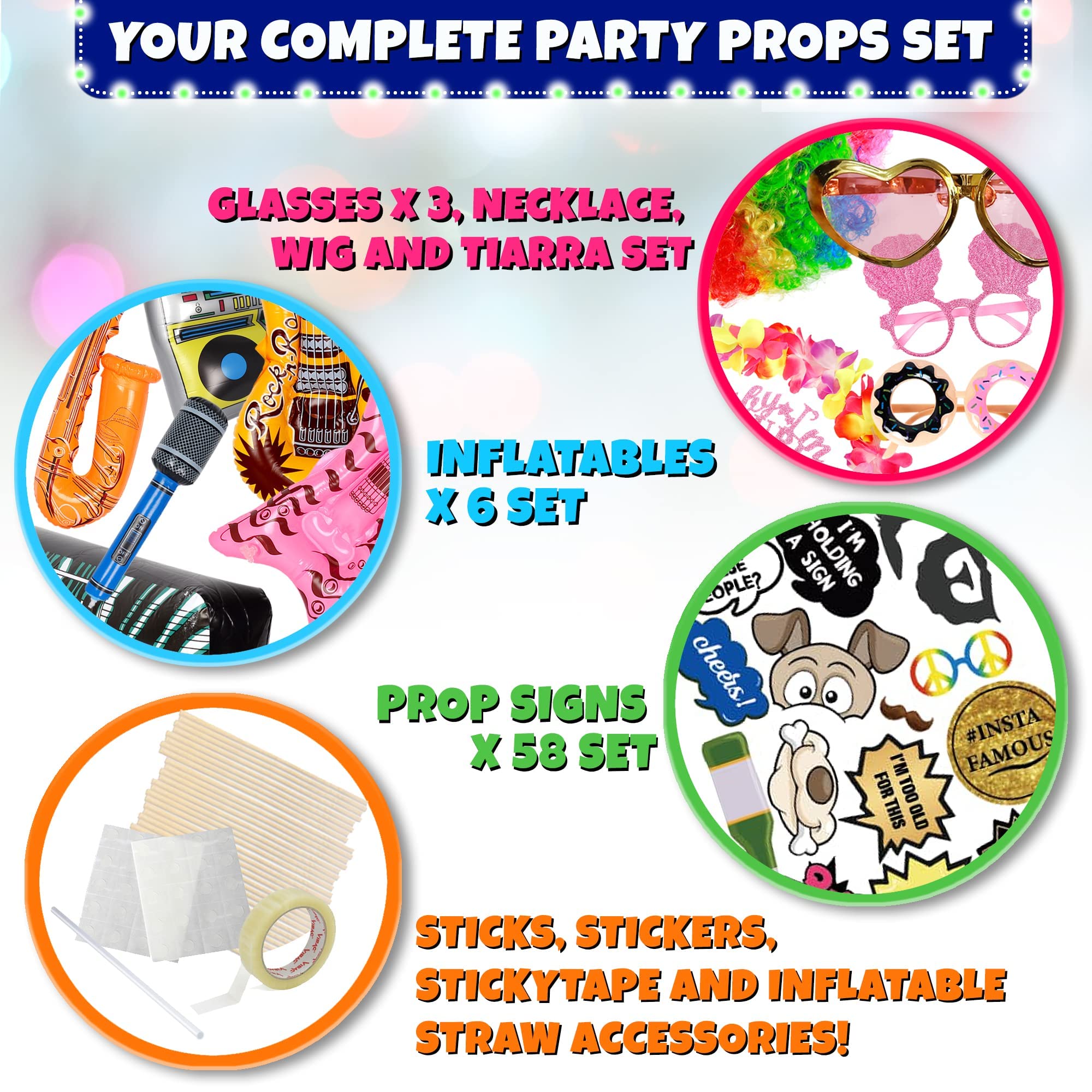 Soul Shift multi-occasion prop set fits birthdays, weddings, and parties with style.