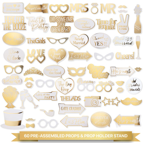 Soul Shift 60pc photo booth props create playful share-worthy snaps.