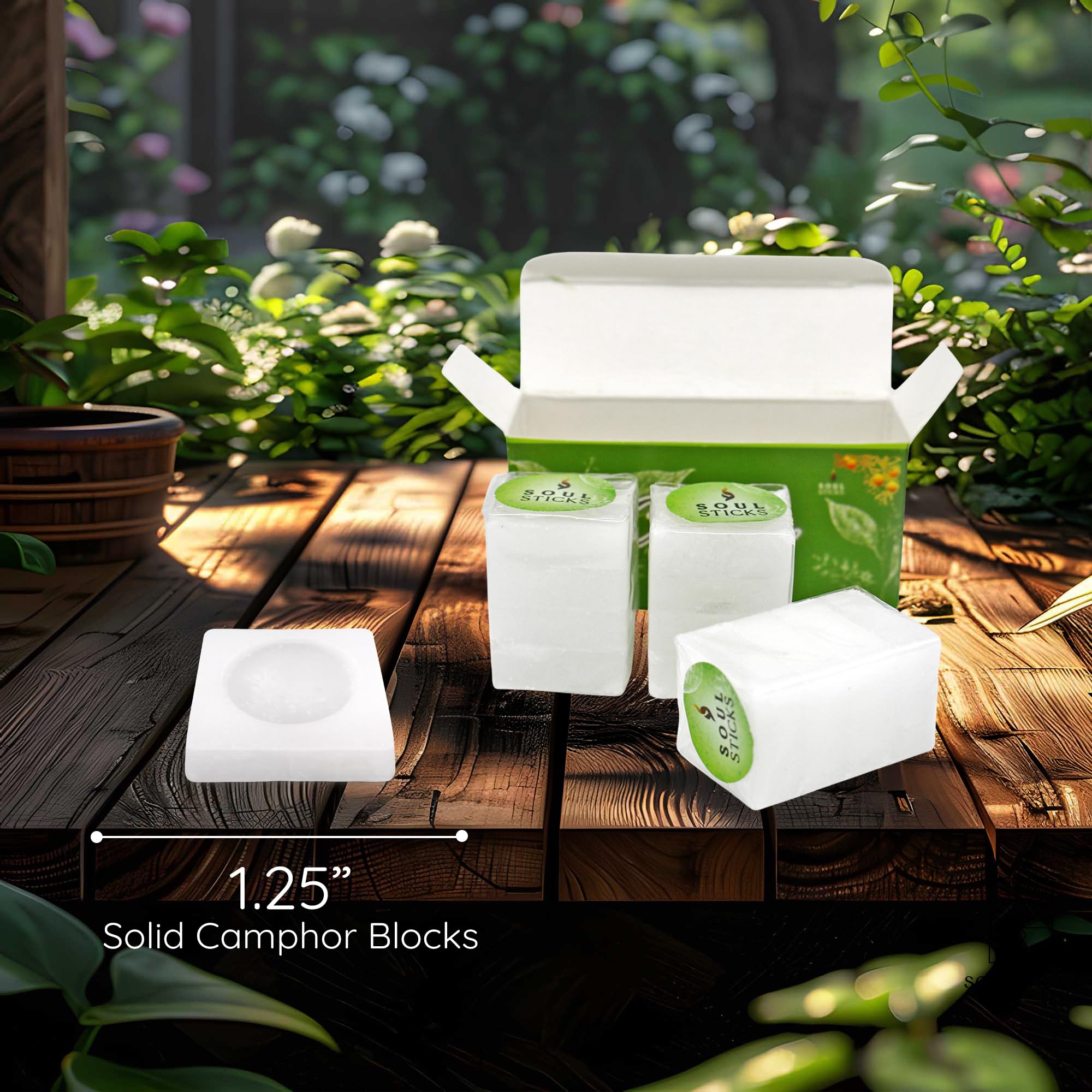 Soul Sticks camphor tablets long-lasting aroma for spaces.