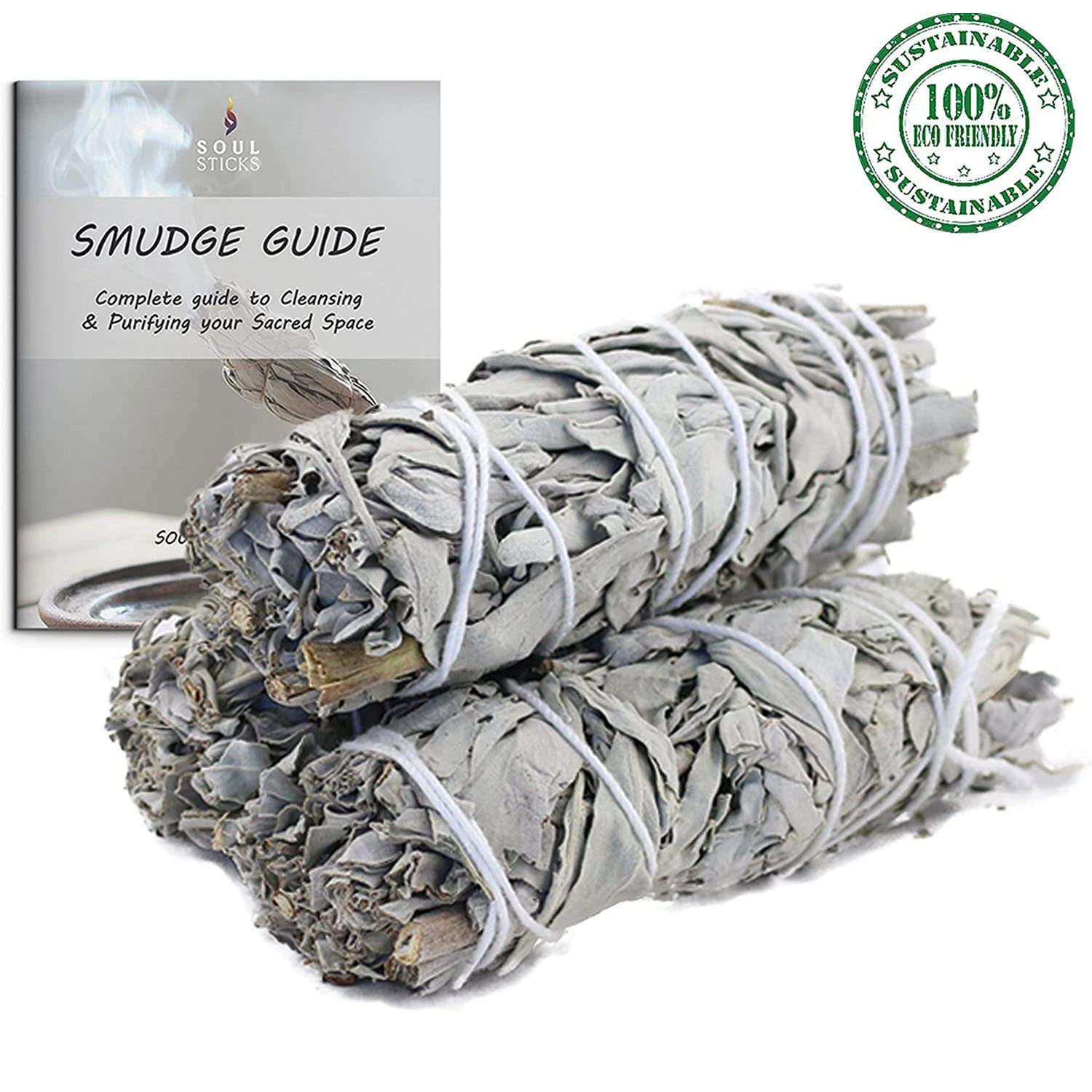 Soul Sticks fresh white sage bundles ideal for meditation and purification routines.