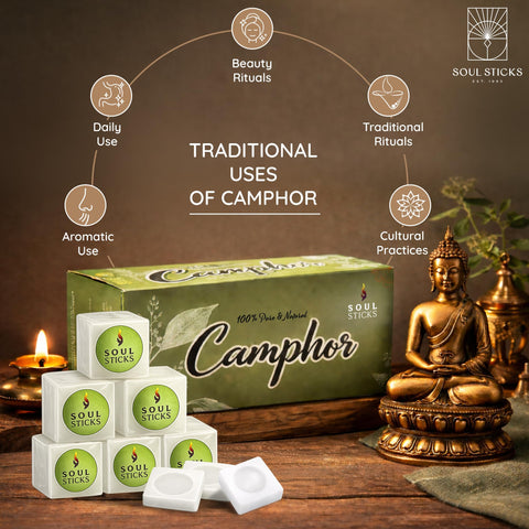 Soul Sticks puja camphor blocks closeup for devotional rituals.