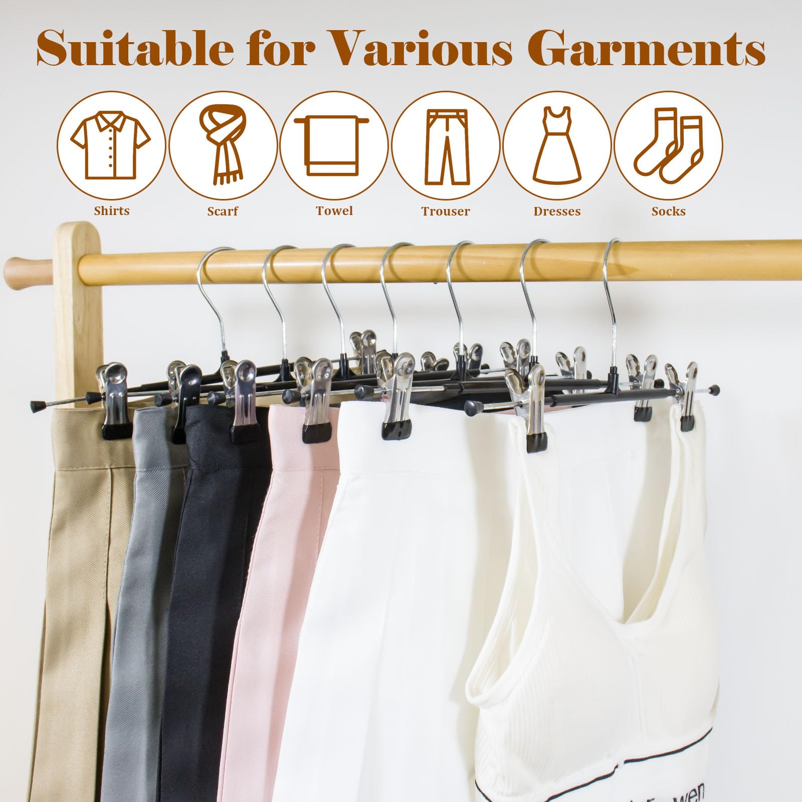 SOULNAMAN 20-pack includes 11.6-inch hangers for broad garment compatibility.