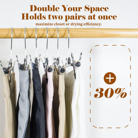 SOULNAMAN lightweight metal hanger keeps a tidy, airy closet.