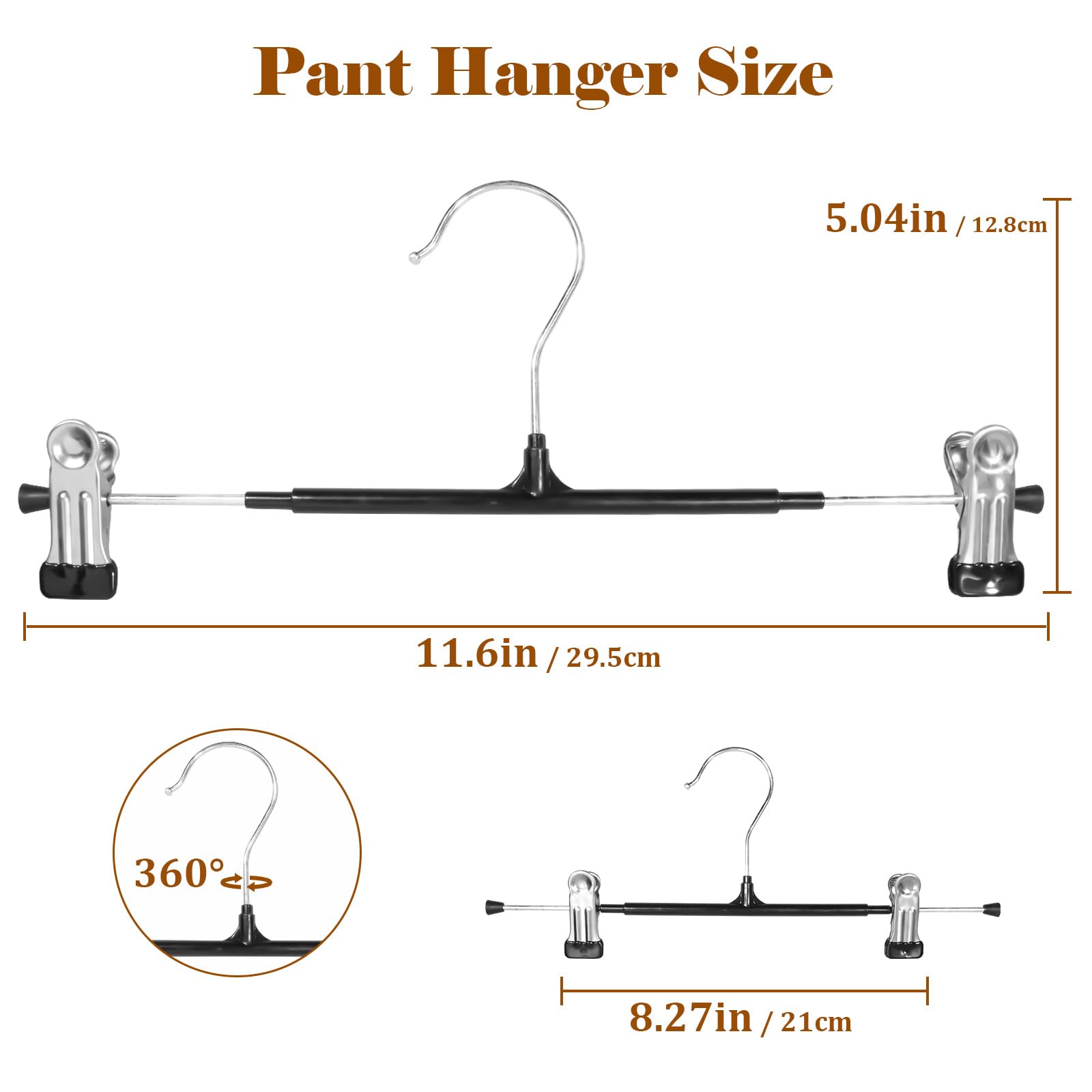 SOULNAMAN versatile hangers organize pants, skirts, socks, and more.