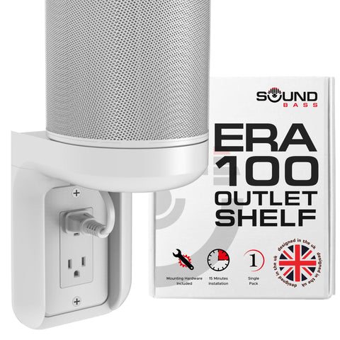 Sound Bass ERA 100 shelf mount front view for clutter-free setup.