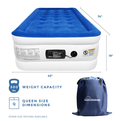 SoundAsleep Dream Series dual chamber design supports balanced inflation.