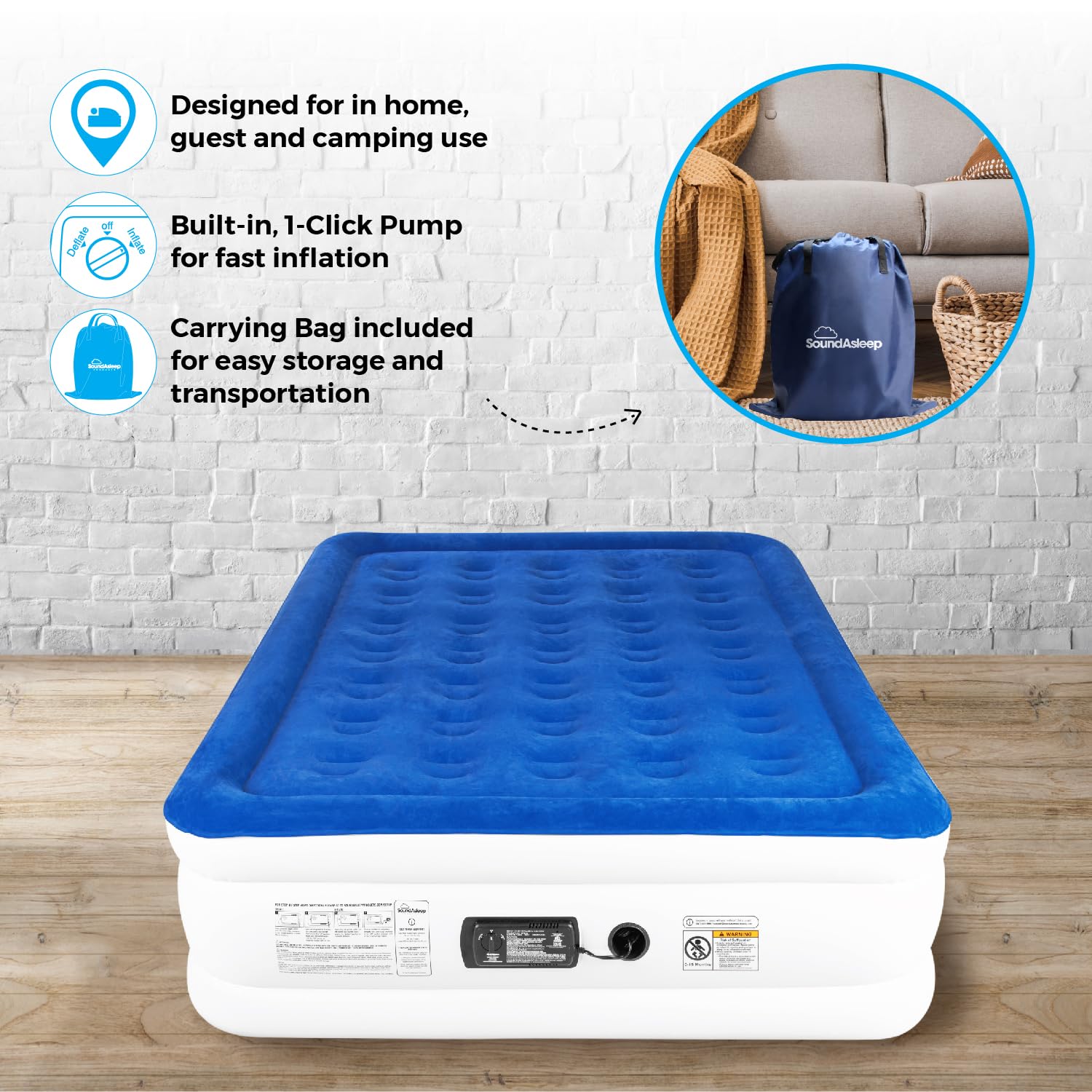 SoundAsleep Dream Series eco-friendly-pvc ensures durable, long-lasting use.