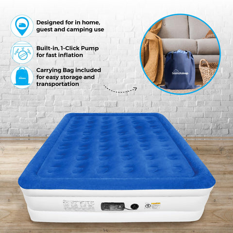 SoundAsleep Dream Series quick inflation enables under-four-minute setup.