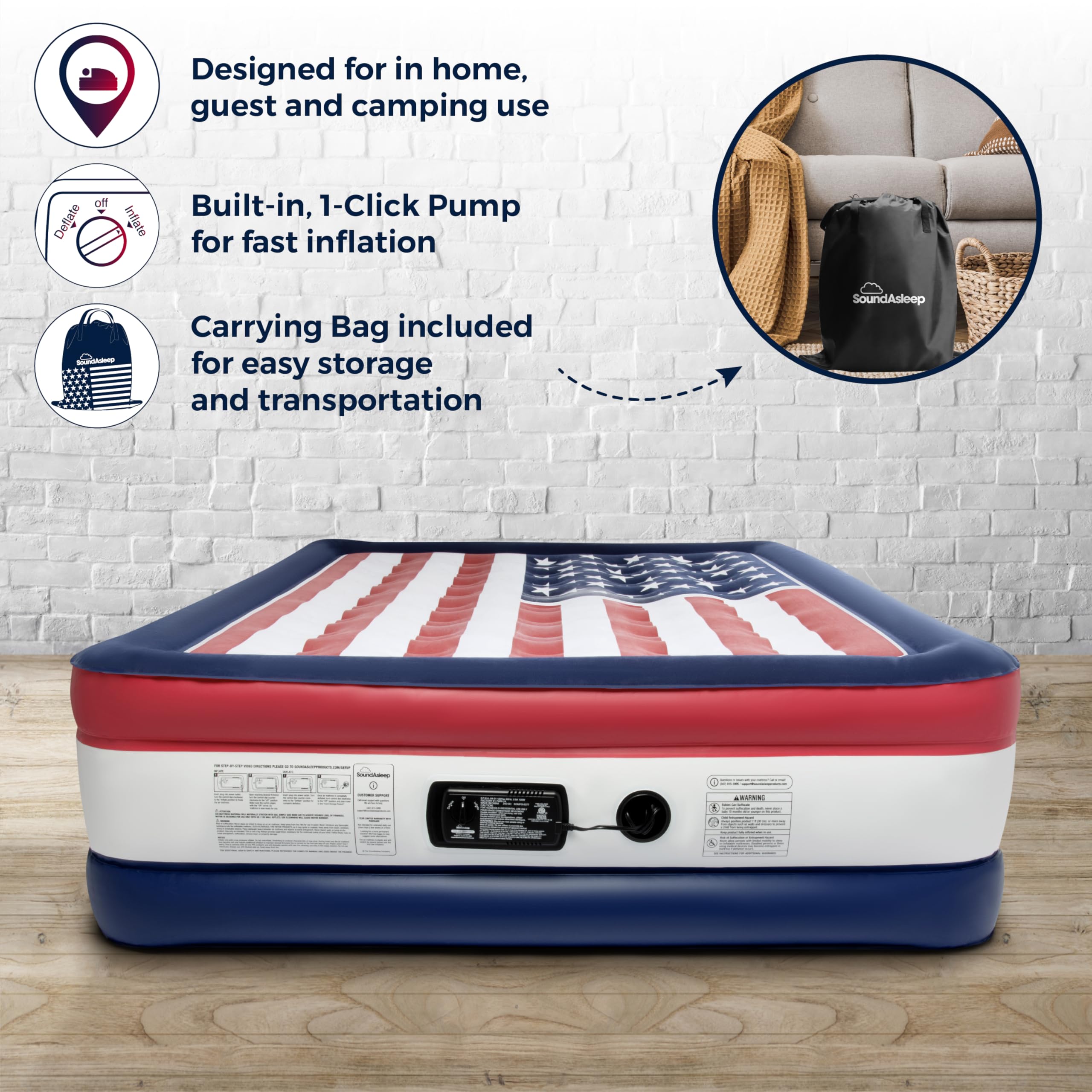 SoundAsleep Dream Series SureGrip bottom minimizes slipping for steadier sleeping.