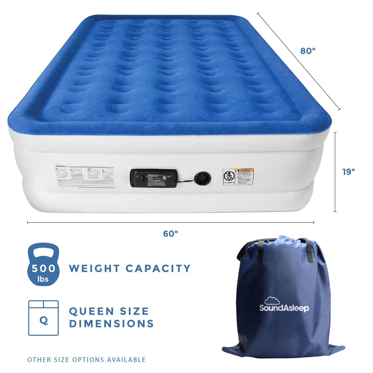 SoundAsleep Dream Series waterproof flocked top with soft sleeping surface