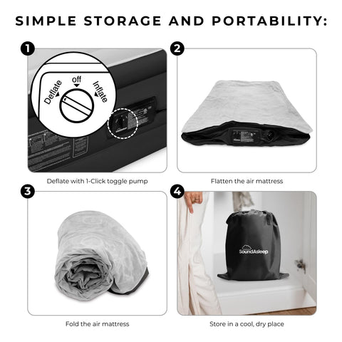 SoundAsleep Dream Series waterproof flocked top provides a soft sleeping surface.