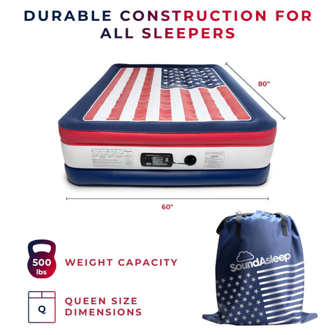 SoundAsleep Dream Series waterproof flocked top provides soft, moisture-resistant comfort.