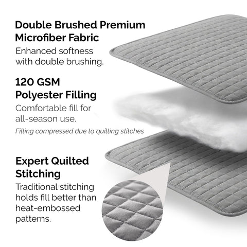 Southshore Cal King quilt in steel grey providing generous coverage
