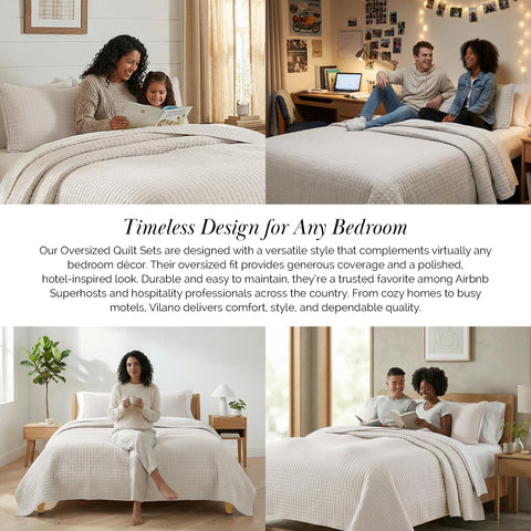 Southshore Fine Living machine washable quilt for easy care and quick refresh.