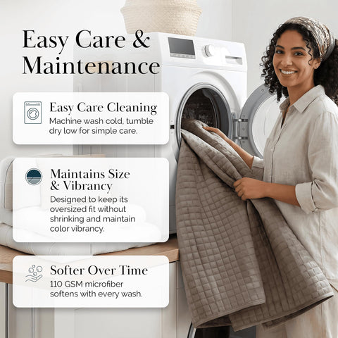 Southshore Fine Living microfiber texture highlighted for soft touch.
