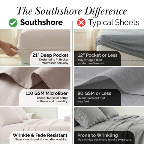 Breathable microfiber keeps you cool on warm nights for restful sleep.