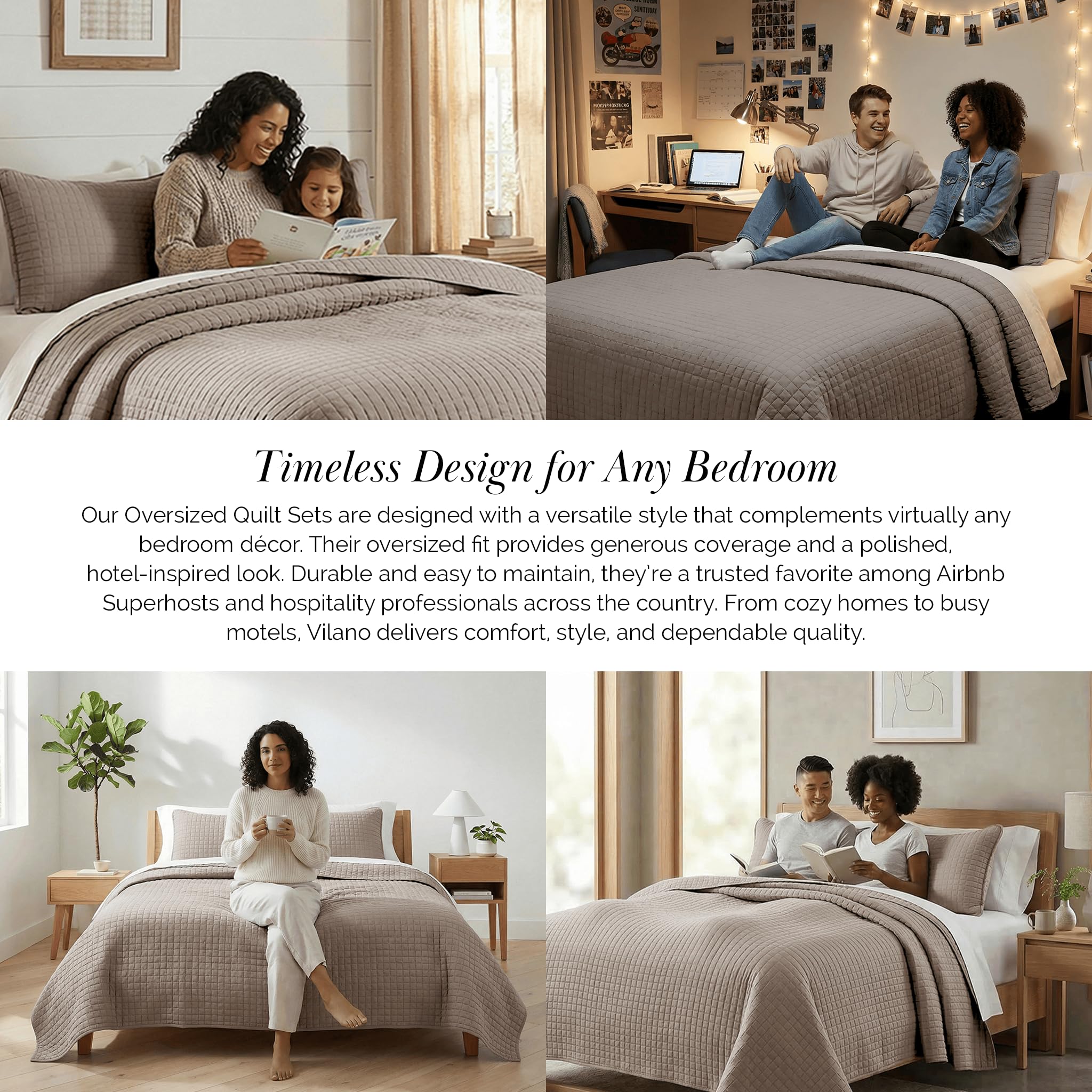 Bedroom makeover with Southshore quilts and coordinated styling