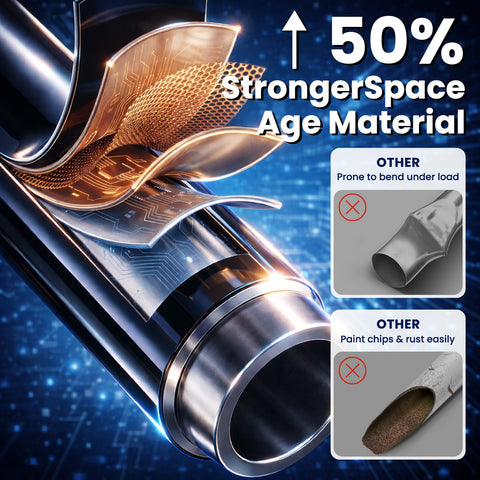 Sovtfides adjustable-width height coverage demonstrates telescoping reach for any space.
