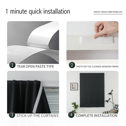 Sovtfides self-adhesive curtain improves living room comfort with light control and style