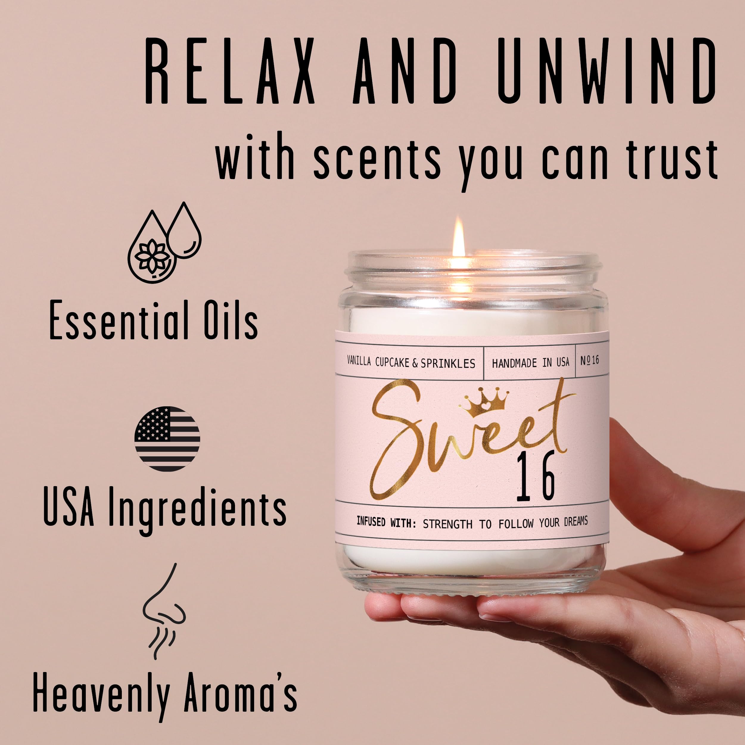 Hand-poured in the USA Soy and Sass candle