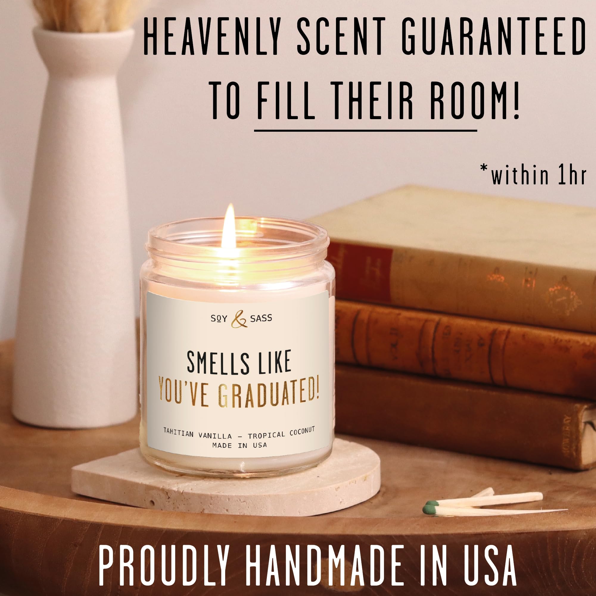 Small batch crafted Soy and Sass candle design