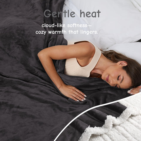 Soypipo electric blanket soft flannel fabric close-up for plush warmth