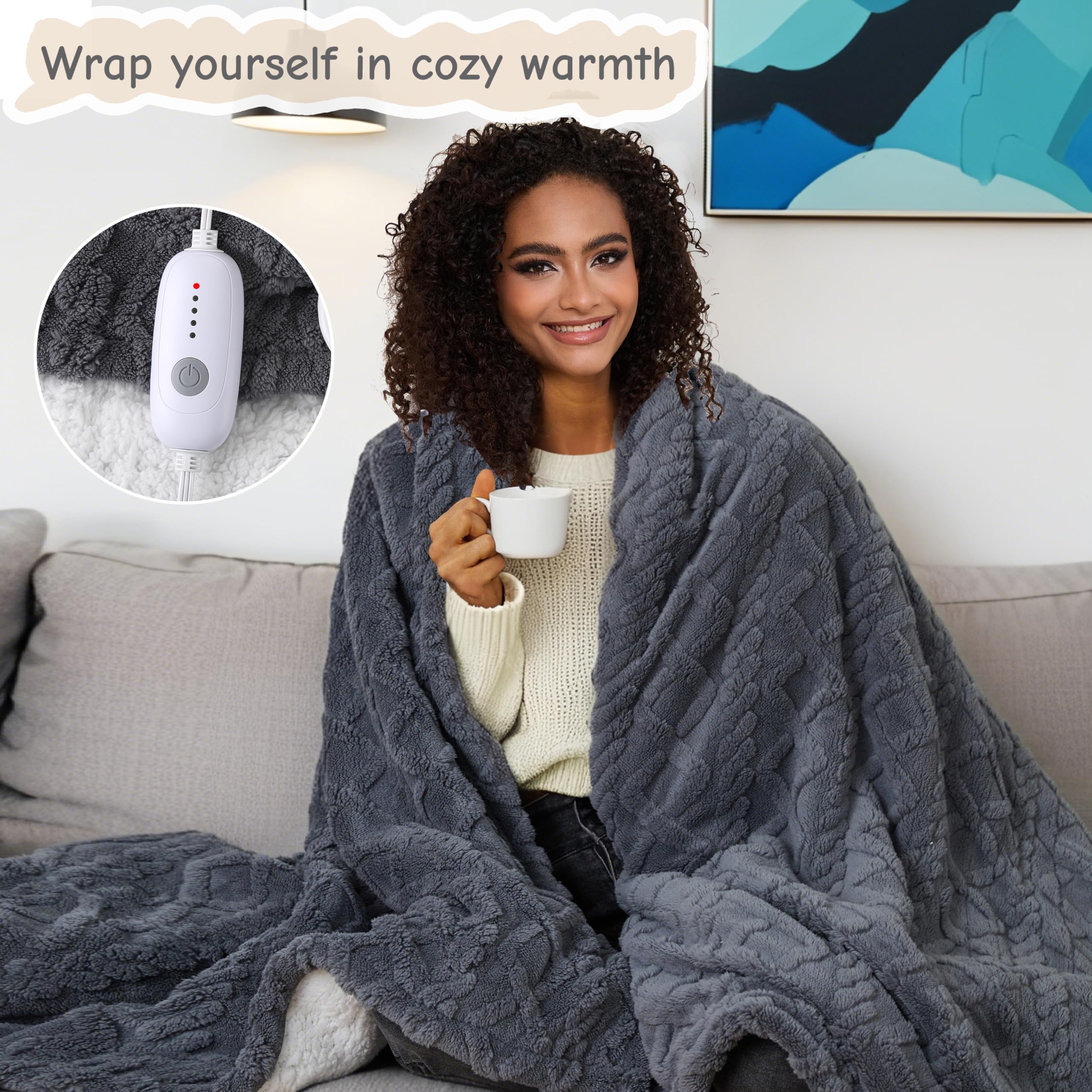 Soypipo ultra-soft sherpa fleece blanket for cozy warmth