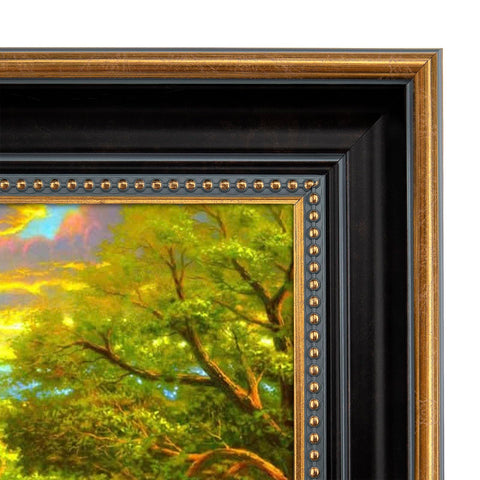 Space Art Deco ornate gold trim detail on a black 16x20 frame.