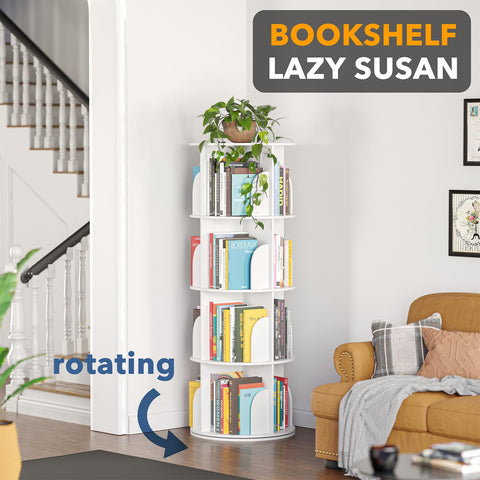 SpaceAid 360-degree rotation shelf allows easy browsing from any side.