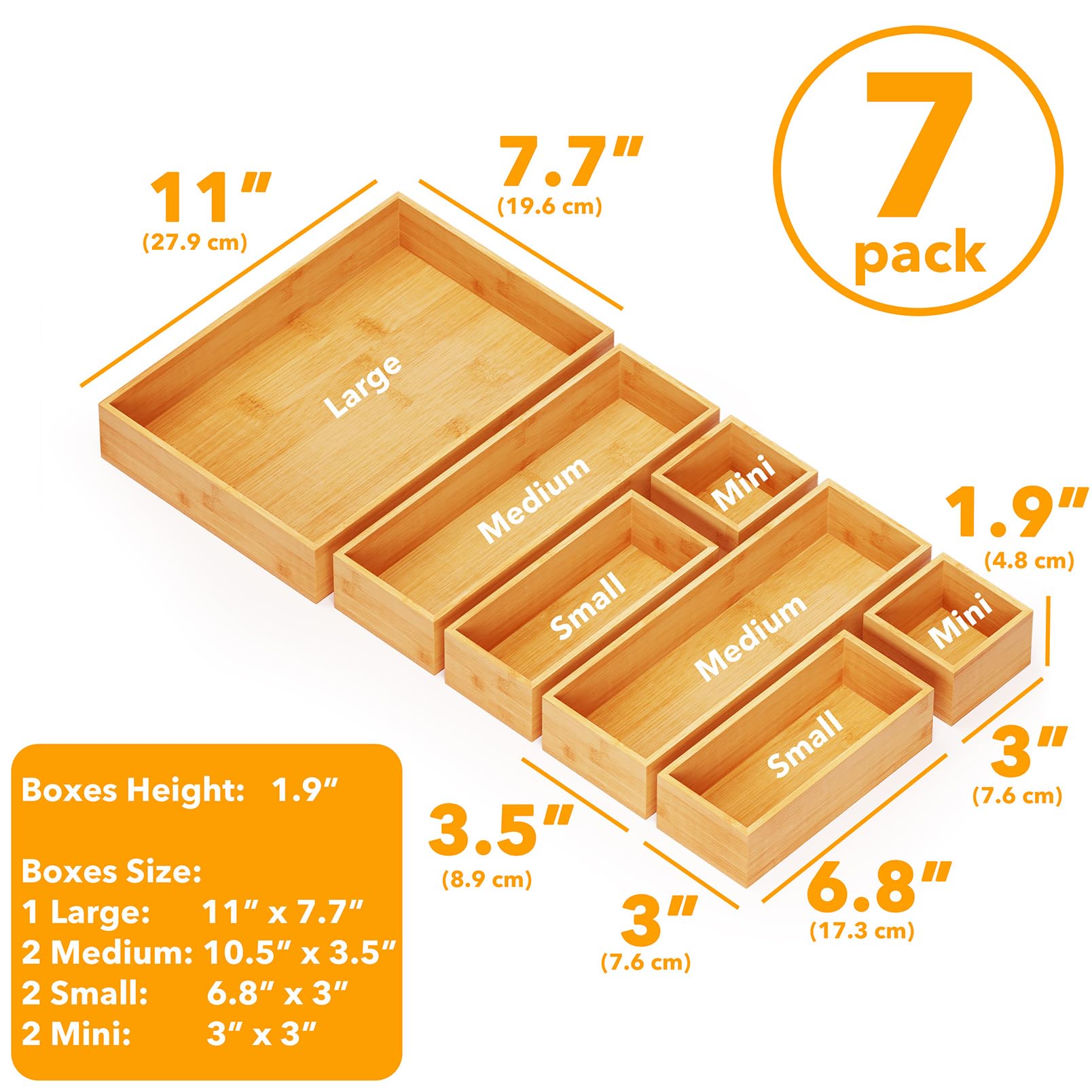 SpaceAid small bamboo organizer helps separate office supplies neatly