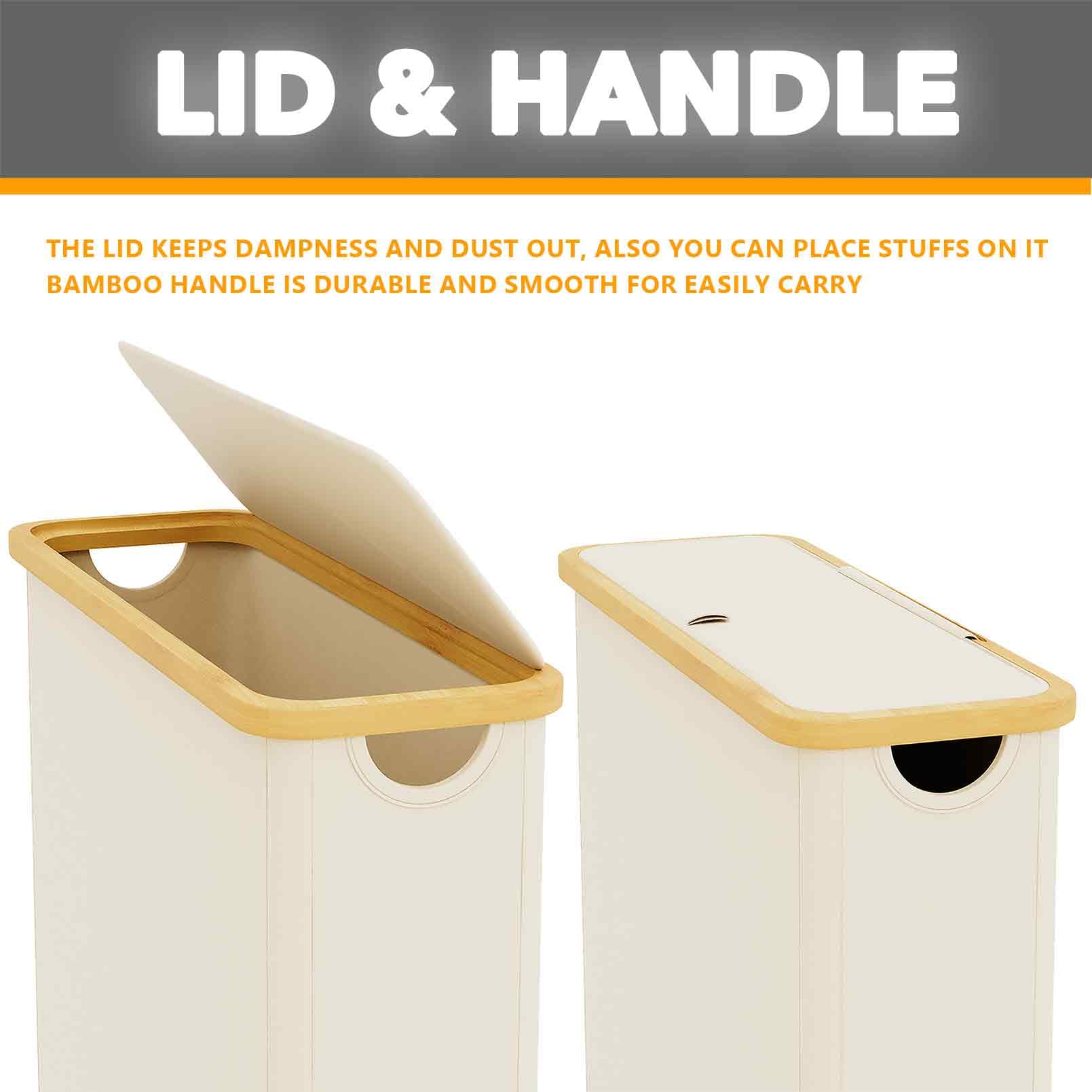 SpaceAid bamboo handle allows comfortable carrying and easy relocation.
