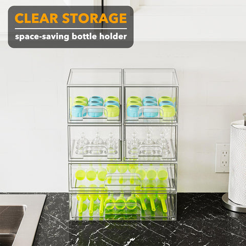 SpaceAid bathroom vanity storage 6-pack keeps essentials organized