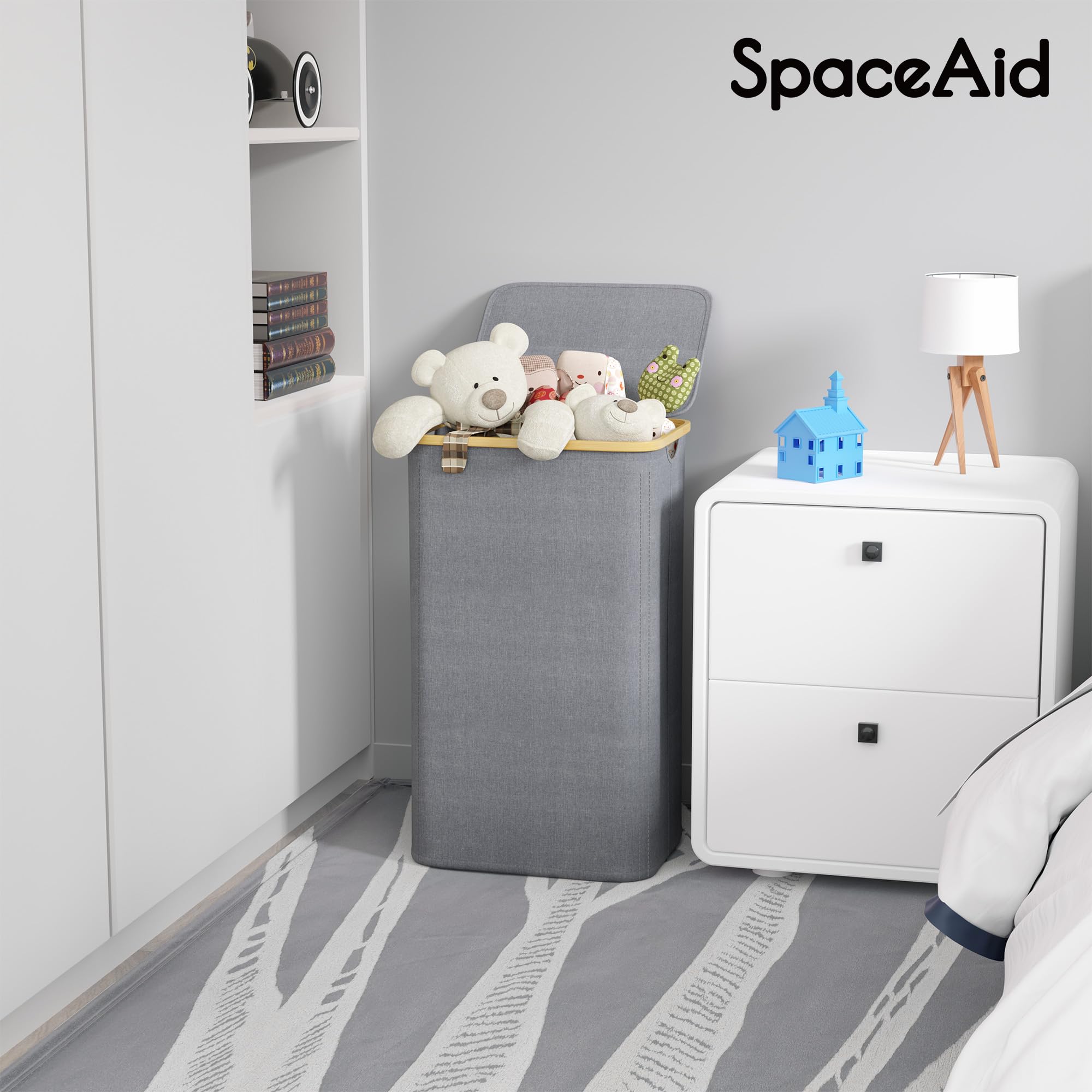 SpaceAid bedroom or dorm laundry solution for tidy spaces.