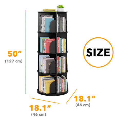SpaceAid black finish bookshelf adds a sleek, durable touch to living rooms