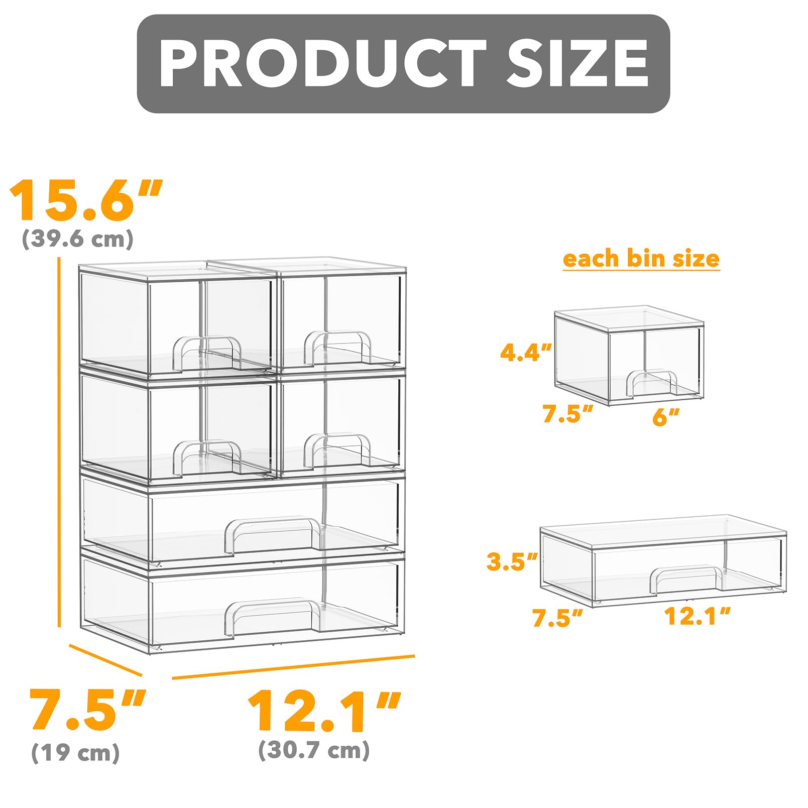 SpaceAid bottle organizer drawer with pull handles for quick bottle access