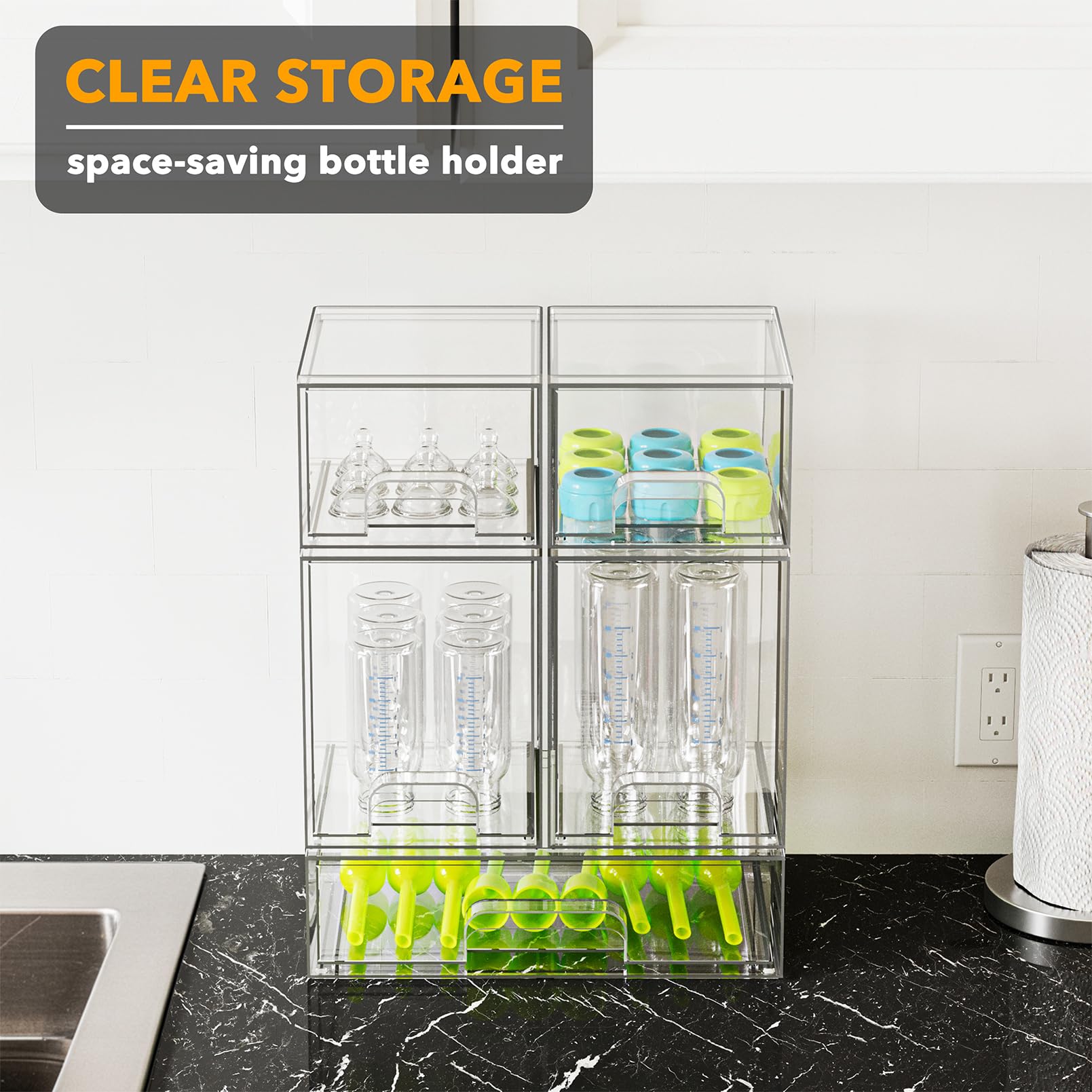 SpaceAid non-slip pads keep the organizer steady during use