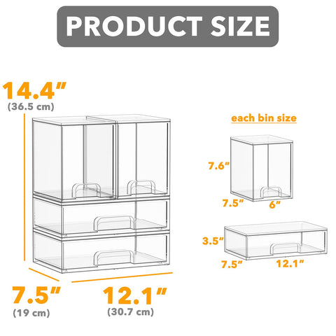 SpaceAid bottle storage organizer drawer with smooth pull-out handles for quick access.