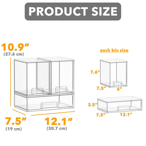 SpaceAid bottle storage organizer with multiple drawers for easy access.