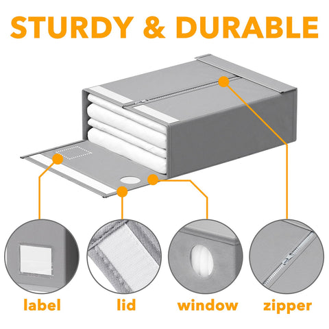 SpaceAid in-closet setup demonstrates compact, organized bedding storage.