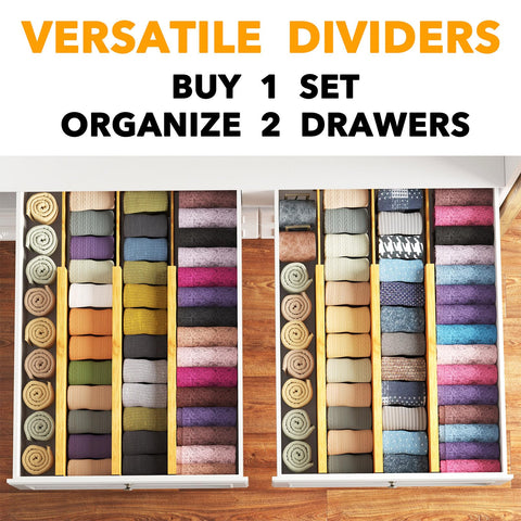 SpaceAid clothing organizer dividers sort garments and accessories in drawers
