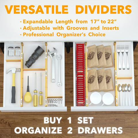 SpaceAid customizable set for kitchen, office, and dresser organization.