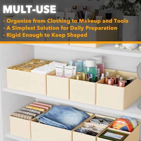 SpaceAid easy-set-up beige organizer opens and zips for quick use