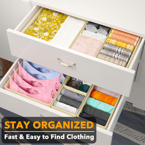 SpaceAid small square beige organizer fits tight spaces for undergarments