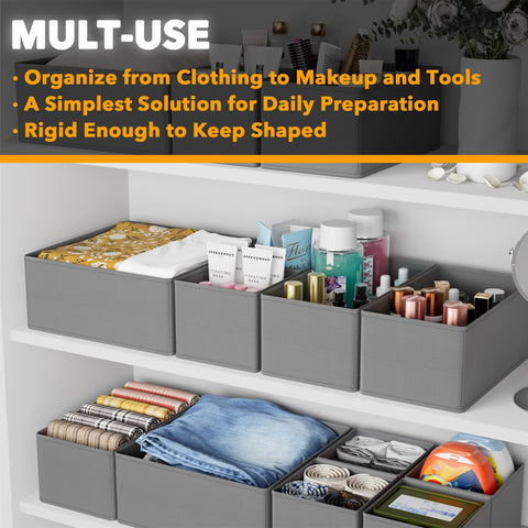 SpaceAid dresser-drawers organize clothing with breathable fabric and rigid sides.