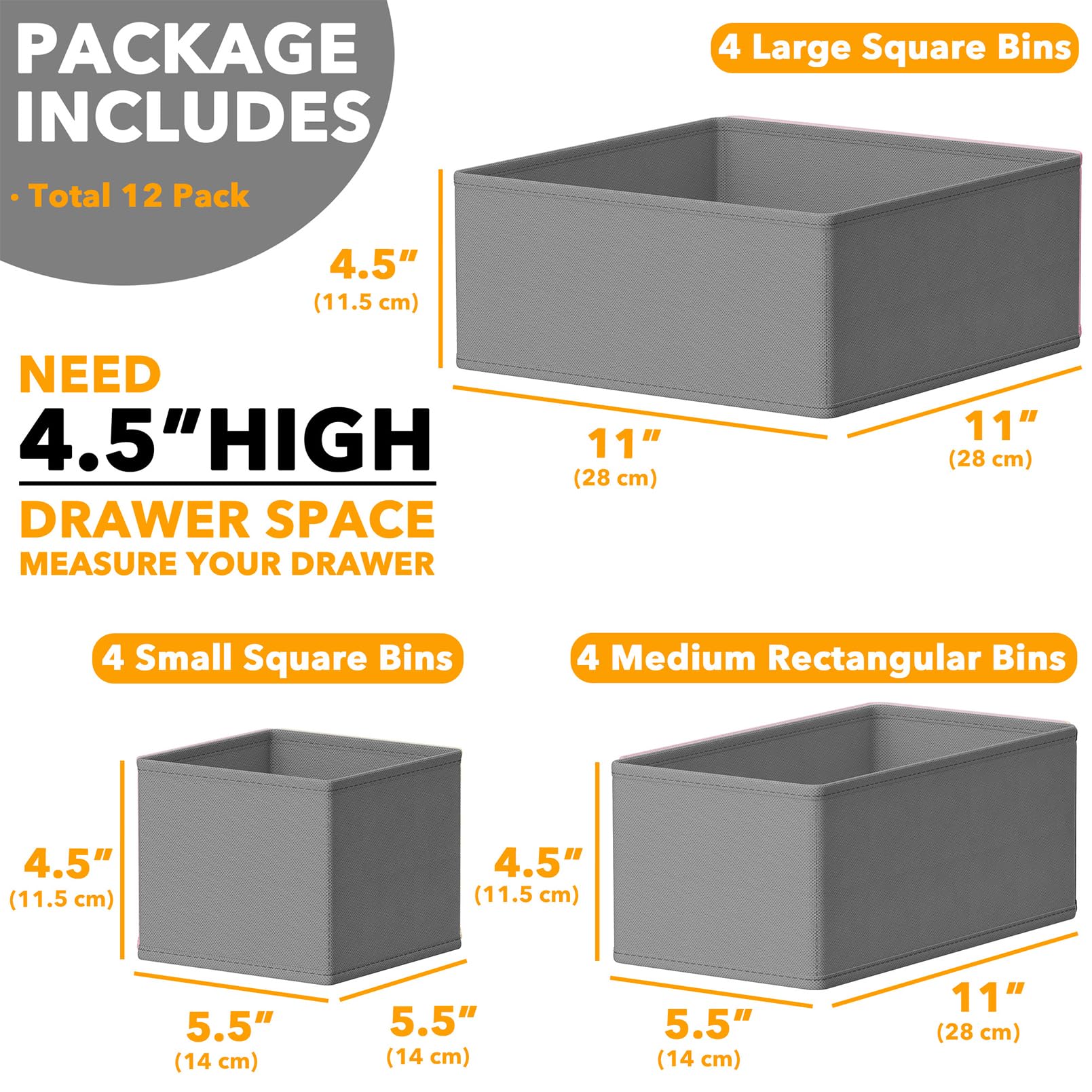 SpaceAid grey-fabric-detail blends with modern interiors while aiding storage.