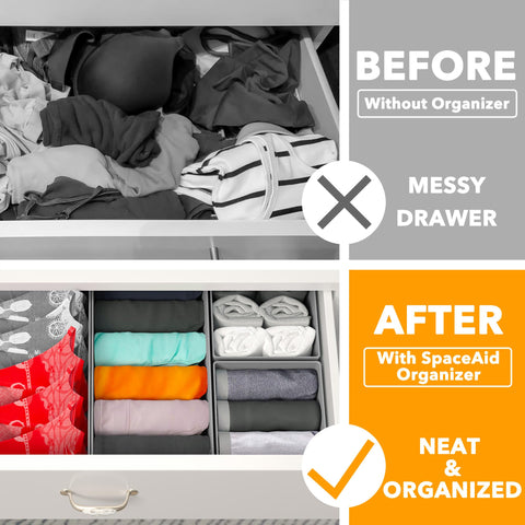 SpaceAid nursery-organization drawer setup keeps baby clothes tidy.